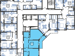 Продается 2-комнатная квартира ЖК Облака-3, дом 1, 58.5 м², 11144250 рублей