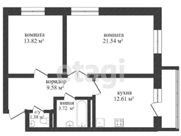 Продается 2-комнатная квартира Западный Обход ул, 52.1  м², 5150000 рублей