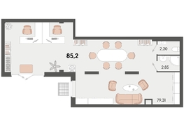 Продается Офис ЖК Родные просторы, литера 5, 85.2  м², 17892000 рублей