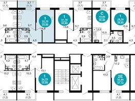 Продается 1-комнатная квартира ЖК Флора, 4 этап, 33.9  м&sup2;, 14791898 рублей