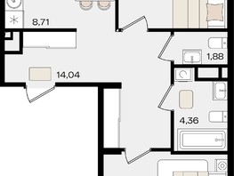 Продается 3-комнатная квартира ЖК Патрики, литер 1.4, 65.18  м², 18719696 рублей