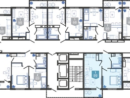 Продается 1-комнатная квартира ЖК Облака-3, дом 1, 40.1  м², 7785415 рублей