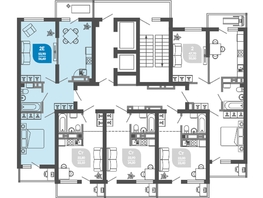 Продается 2-комнатная квартира ЖК Облака-2, блок секция 4-8, 56.7  м&sup2;, 10156558 рублей