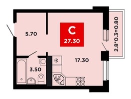 Продается Студия ЖК Neo-квартал Красная площадь, 19, 27.3  м², 4886700 рублей