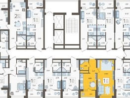 Продается 1-комнатная квартира ЖК Кислород, корпус 1, 38.66  м², 16778440 рублей