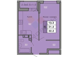 Продается 1-комнатная квартира Тепличная ул, 32.9  м², 3400000 рублей