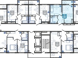 Продается 1-комнатная квартира ЖК Облака-3, дом 1, 36.1  м², 7590025 рублей