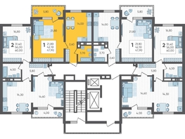 Продается 1-комнатная квартира ЖК Горный квартал, литера 5, 48  м², 15048000 рублей