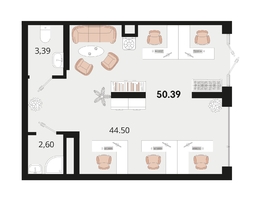 Продается Офис ЖК Родные просторы, литера 25, 50.3  м², 12575000 рублей