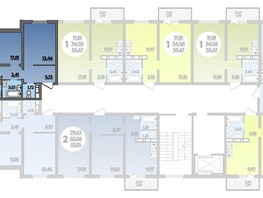 Продается 2-комнатная квартира ЖК Романовский, литера 1, 55.36  м², 6311040 рублей