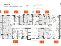 Продается 2-комнатная квартира ЖК Все Свои VIP, литера 4, 54  м², 13770000 рублей