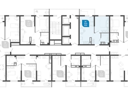 Продается 1-комнатная квартира ЖК Облака-2, блок секция 4-8, 39.6  м², 8178900 рублей