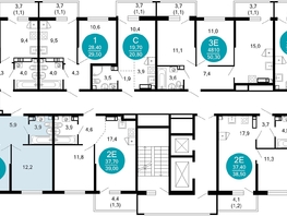 Продается 2-комнатная квартира ЖК Лестория, дом 3, 51.5  м², 26970550 рублей