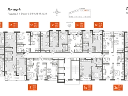 Продается 2-комнатная квартира ЖК Все Свои VIP, литера 4, 60.2  м², 12762400 рублей