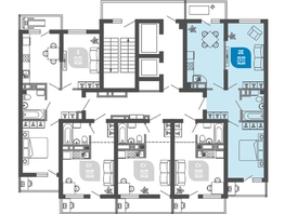 Продается 2-комнатная квартира ЖК Облака-2, блок секция 4-8, 56.6  м&sup2;, 10536203 рублей