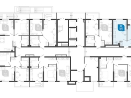 Продается 1-комнатная квартира ЖК Облака-2, блок секция 1-3, 38.3  м², 7594890 рублей