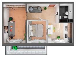 Продается 2-комнатная квартира ЖК Времена года, литера Б, 58.79  м&sup2;, 13152100 рублей