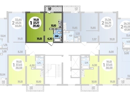 Продается 1-комнатная квартира ЖК Город у моря, литер 17, 39.4  м², 5891000 рублей