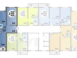 Продается 2-комнатная квартира ЖК Город у моря, литер 17, 66.76  м², 9847100 рублей