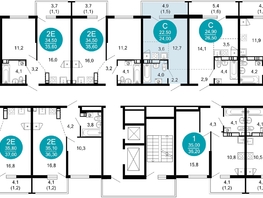 Продается 1-комнатная квартира ЖК Лестория, дом 2, 24 м², 14424000 рублей