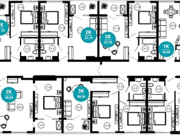 Продается 2-комнатная квартира АО Нескучный сад, корпус 1, 38.5 м², 44624230 рублей