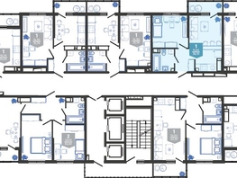 Продается 1-комнатная квартира ЖК Облака-3, дом 1, 36.1  м², 7438405 рублей