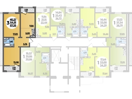 Продается 3-комнатная квартира ЖК Молодежный 2, литера 11, 57.25  м², 5919650 рублей