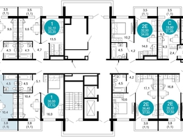 Продается 2-комнатная квартира ЖК Лестория, дом 4, 44.4  м&sup2;, 18493240 рублей