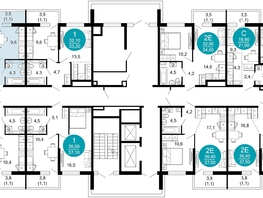 Продается 2-комнатная квартира ЖК Лестория, дом 4, 42.2  м&sup2;, 20015999 рублей