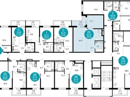 Продается 1-комнатная квартира ЖК Лестория, дом 5, 48.4  м², 17128760 рублей