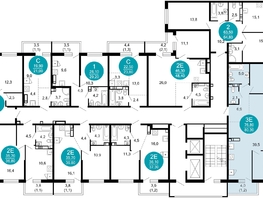 Продается 2-комнатная квартира ЖК Лестория, дом 5, 80.3  м&sup2;, 27651651 рублей