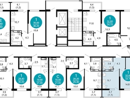 Продается 1-комнатная квартира ЖК Лестория, дом 1, 33.8  м&sup2;, 16936453 рублей
