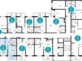 Продается 1-комнатная квартира ЖК Лестория, дом 5, 36.8  м², 13667520 рублей