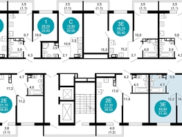 Продается 2-комнатная квартира ЖК Флора, 4 этап, 51.4  м², 19084820 рублей