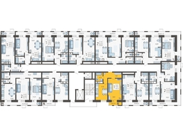 Продается 1-комнатная квартира ЖК Небо, литера 7, 42.1  м², 7093850 рублей