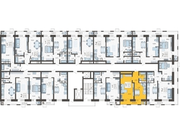 Продается 1-комнатная квартира ЖК Небо, литера 7, 41.6  м², 7217600 рублей