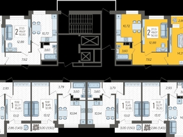 Продается 2-комнатная квартира ЖК Смородина, литера 12, 50.5  м², 6262000 рублей