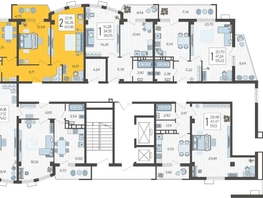 Продается 2-комнатная квартира ЖК Режиссёр, литера 4, 60.96  м², 7620000 рублей