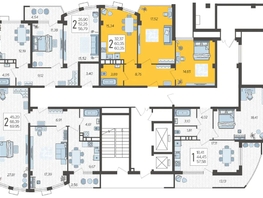 Продается 2-комнатная квартира ЖК Режиссёр, литера 4, 60.35  м², 7543750 рублей