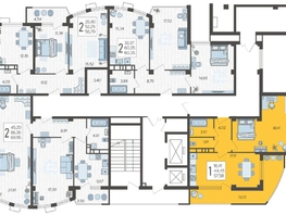 Продается 1-комнатная квартира ЖК Режиссёр, литера 4, 57.58  м², 7871186 рублей