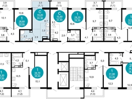 Продается 1-комнатная квартира ЖК Лестория, дом 6, 20.3  м², 10454500 рублей