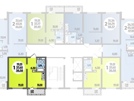 Продается 1-комнатная квартира ЖК Город у моря, литер 17, 38.58  м², 6357984 рублей