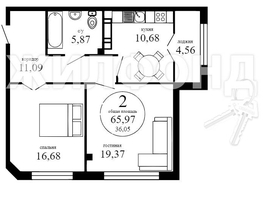 Продается 2-комнатная квартира Гаврилова П.М. ул, 65.97  м², 15500000 рублей