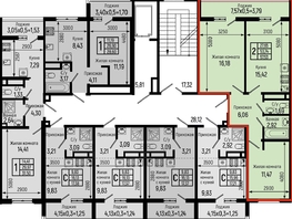 Продается 2-комнатная квартира ЖК Botanica Hills (Ботаника Хилс), лит 2, 57.53  м², 16067000 рублей