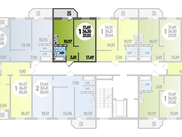 Продается 1-комнатная квартира ЖК Южная долина, литера 1, 37.53  м², 3735000 рублей