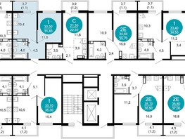 Продается 1-комнатная квартира ЖК Лестория, дом 2, 31.4  м², 17395600 рублей