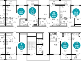 Продается 2-комнатная квартира ЖК Лестория, дом 2, 56.8  м², 26718720 рублей