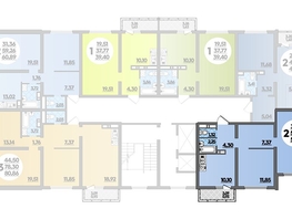 Продается 2-комнатная квартира ЖК Город у моря, литер 19, 57.63  м², 8126000 рублей