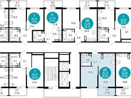 Продается 1-комнатная квартира ЖК Лестория, дом 2, 36.9  м², 18597600 рублей