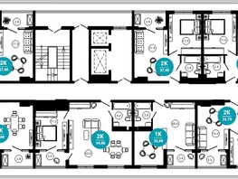 Продается 2-комнатная квартира АО Нескучный сад, корпус 1, 47  м², 41721900 рублей